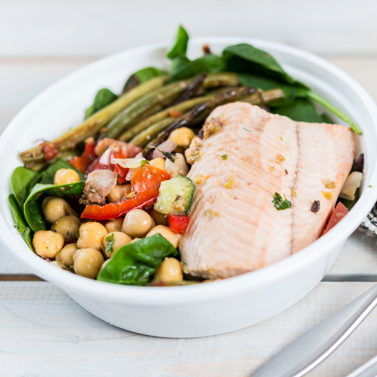 Mediterranean Salmon Bowl